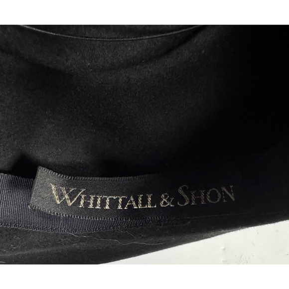 Vintage Whittall & Shon Leopard Print Band 100% Doeskin Wool Black Cowboy Hat main image 4